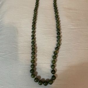 Jade beaded necklace